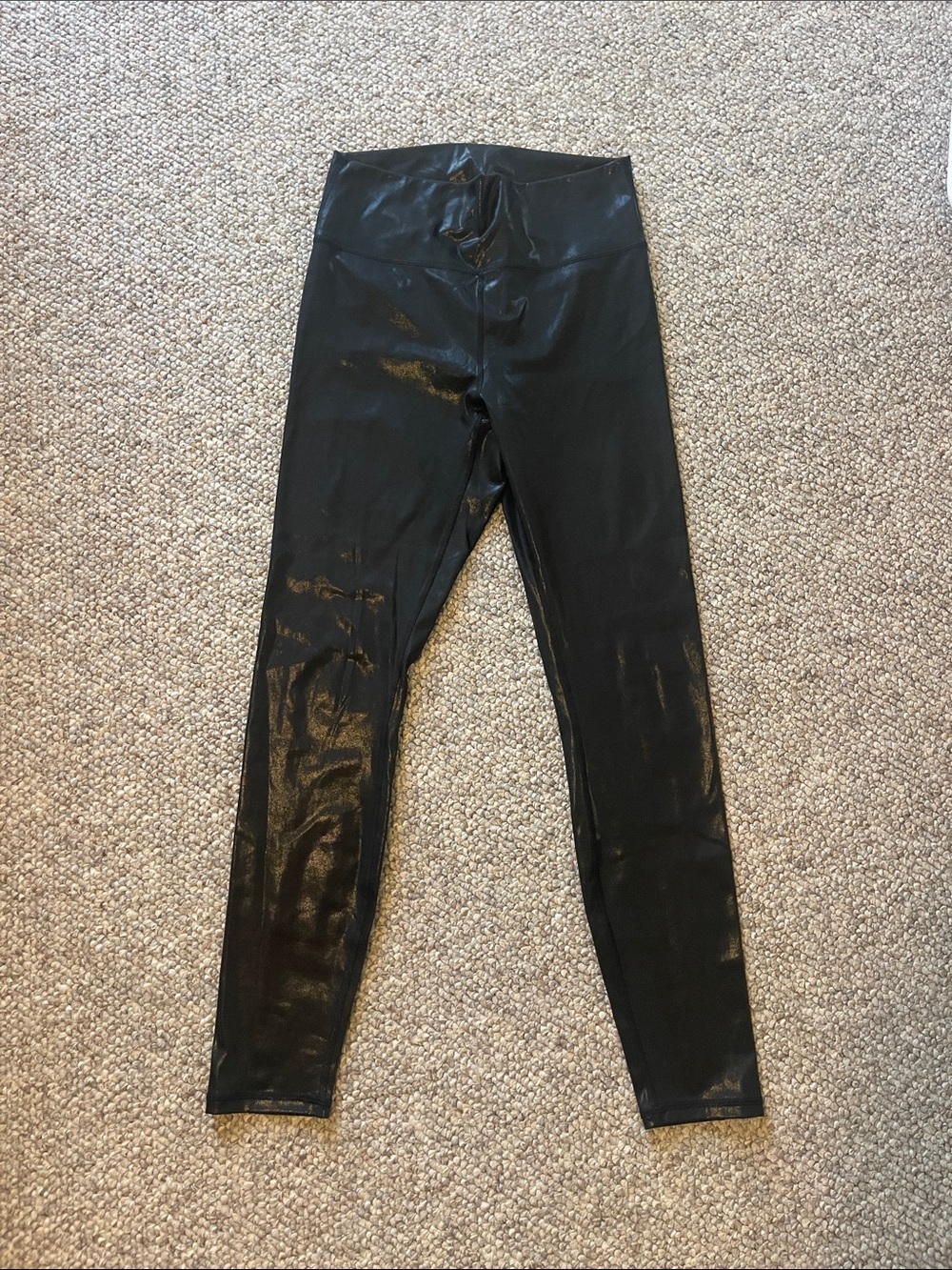 Fabletics Shiny Black High-Waist Leggings